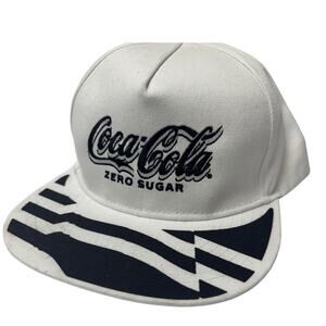 Coca‑Cola Zero Sugar Promo Hat ⚪ Black Logo • White Cap • Adjustable - NWOT 🖤